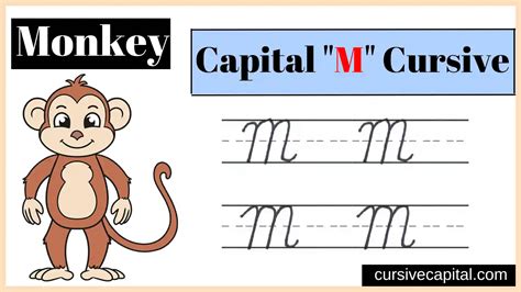 how to write capital M in cursive